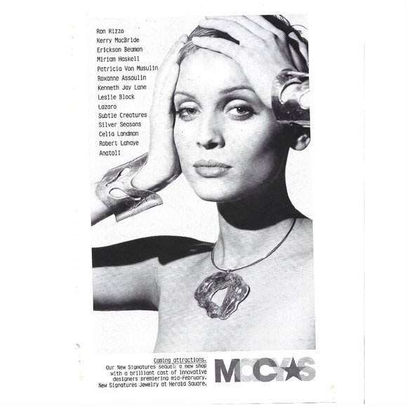 Macy's New Signature Jewelry Hearld Square Rizzo MacBride 1990s Vintage Print Ad - Picture 1 of 2